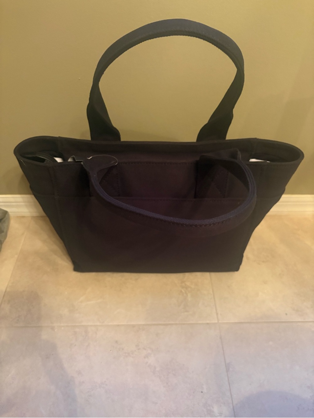 Kate Spade Black Canvas Logo Tote - Picture 2 of 3